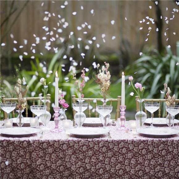 Boho Pink Glass Candlestick Holder Height 16cm OneSize Glass Candle Holder,Large - Picture 5 of 7